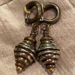 VINTAGE Lantern Clip On Earrings